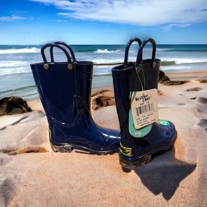 Blue light up rain boots for boys/ Brand New